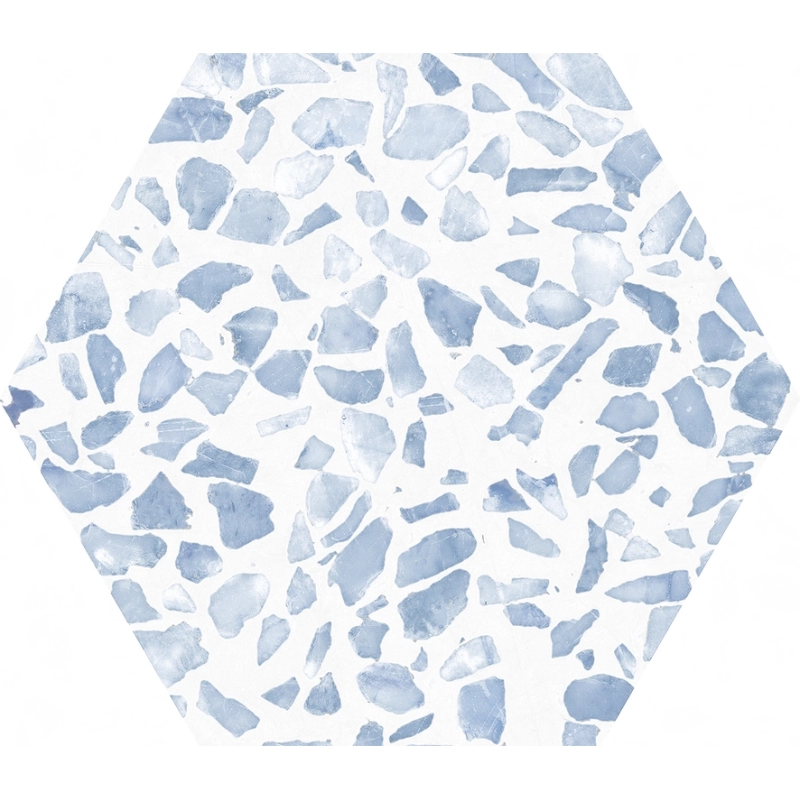 Porcelánico hexagonal RIAZZA HEX BLUE 1ª 23.2x26.7
