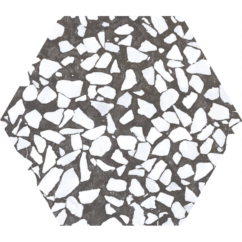 Porcelánico hexagonal RIAZZA HEX NERO 1ª 23.2x26.7